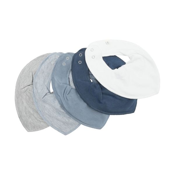 Hovedbilde Pippi 5-pk smekkeskjerf til baby - dark blue