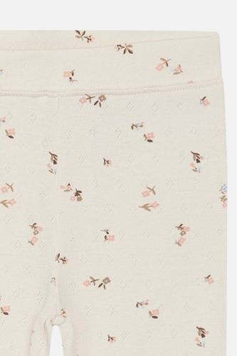 Hust & Claire Ludo bambus pointelle leggings - white sand