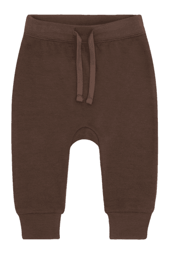 Hust & Claire Gaby ull/bambus joggebukse - brown stone
