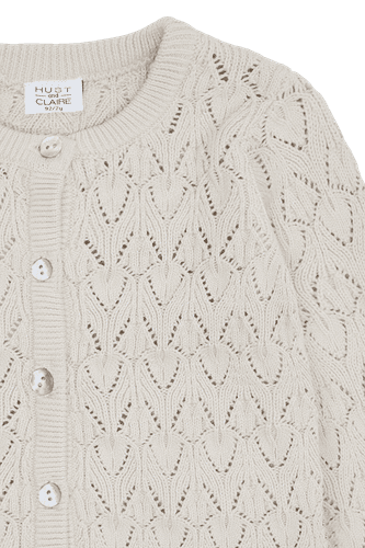 Hust & Claire Cilja Pointelle Cardigan til barn - french oak
