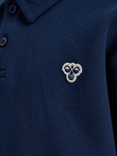 Hummel Loose Pique Polo sweatshirt - dress blues