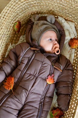 Mikk-Line Puff baby vinterdress - sparrow