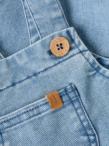 Lil'Atelier Deva snekkerbukse til baby - medium blue denim