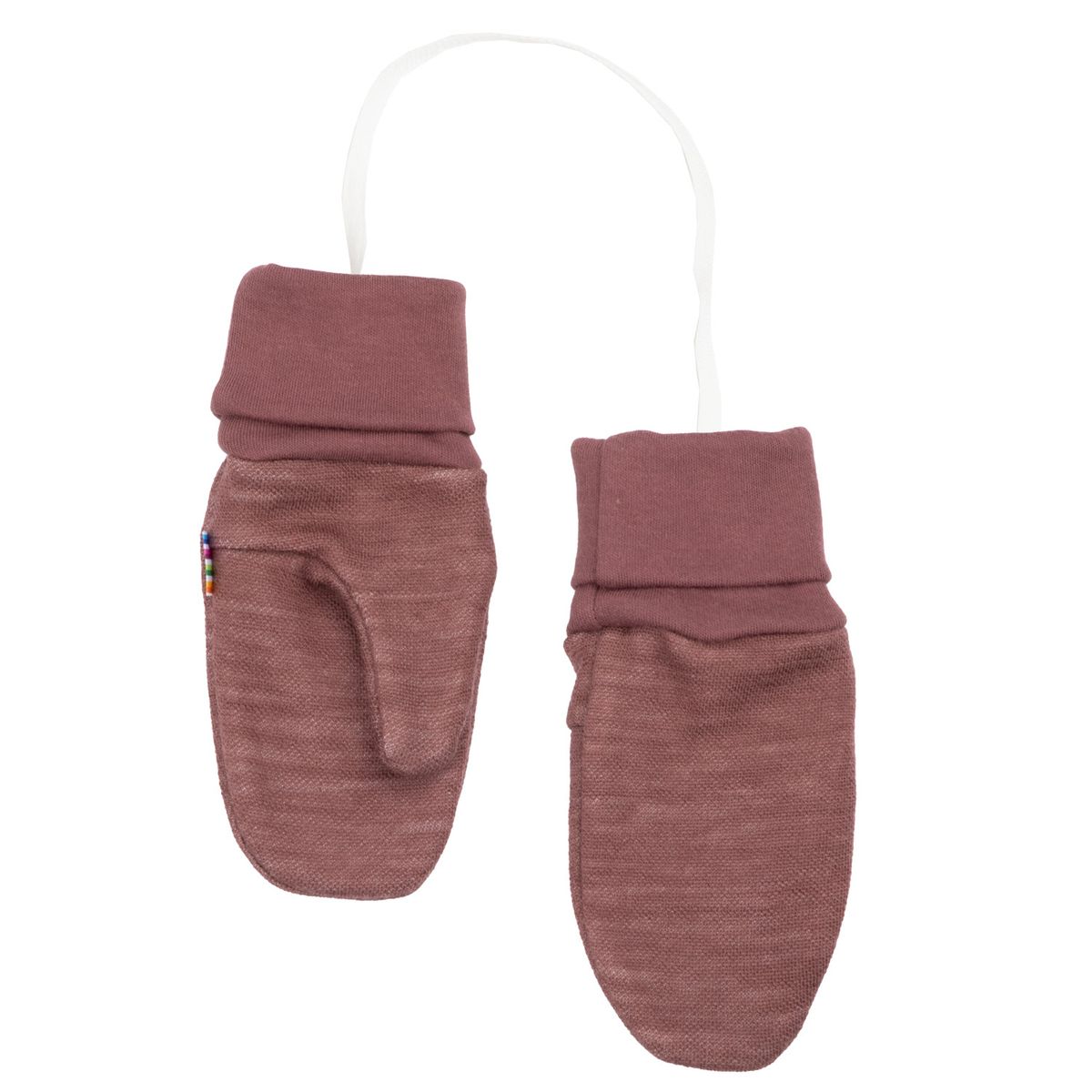 Joha Goose ull/bambus votter med tommel - ensfarget rosa