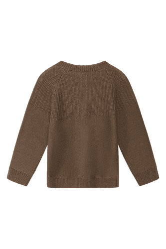 Hust & Claire Curi Cardigan i ull til barn - coffee