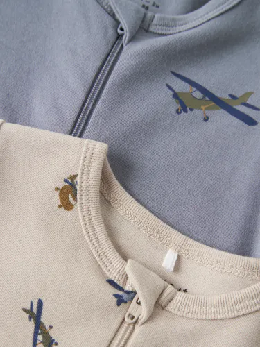 Name It Airplane 2-pk pysjamas til baby - tradewinds