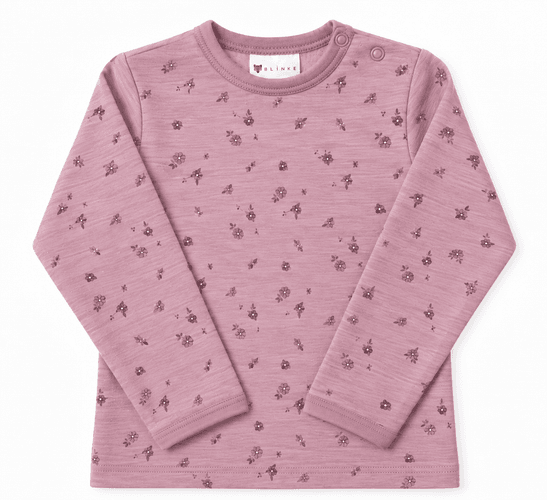 Blinke Blossom ull/bambus trøye - heather rose