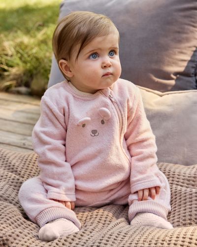 Minymo Fleecedress til baby - crockery
