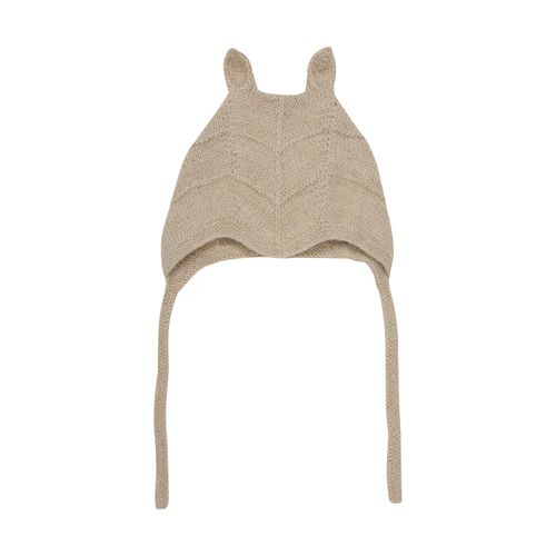 Huttelihut Strikket alpakkalue til baby - camel melange
