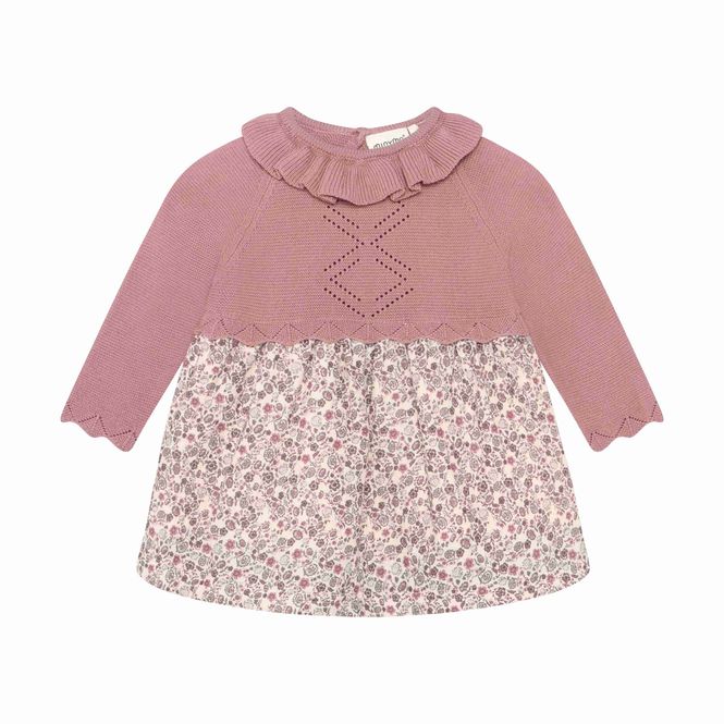 Hovedbilde Minymo kjole til baby - nostalgia rose