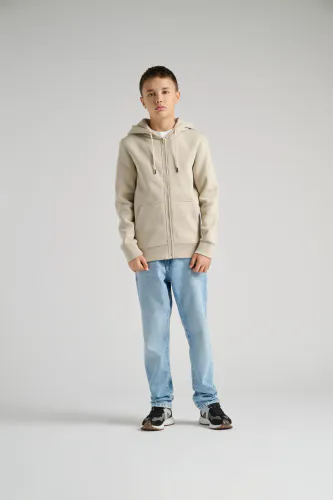 Only & Sons junior Ceres Zip Hoodie til junior - silver lining
