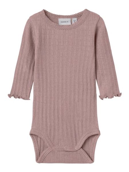 Hovedbilde Name It Wossa ull/silke body til baby - antler