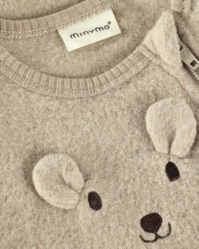Minymo Fleecedress til baby - crockery