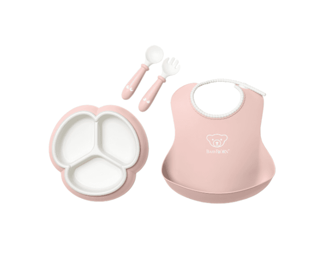 Hovedbilde Babybjørn Spisesett 4 deler - rosa