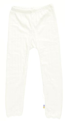 Joha ull/silke blonde leggings - krem hvit