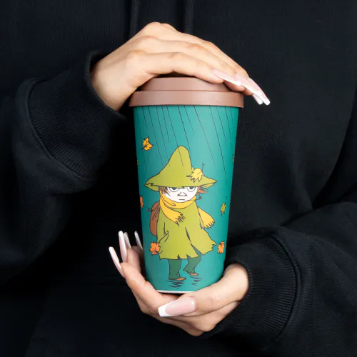 Moomin Take Away Kopp, 450ml, Snusmumrikken Grønn