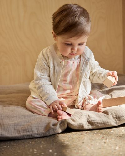 Minymo body med krage til baby - white swan