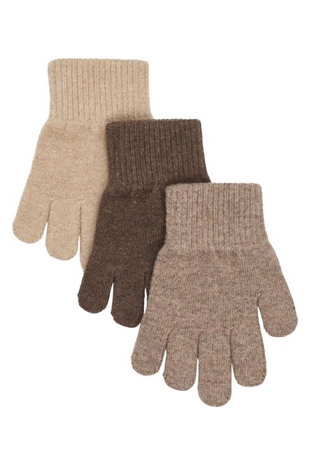 Hovedbilde Mikk-Line 3 pk vanter - beige