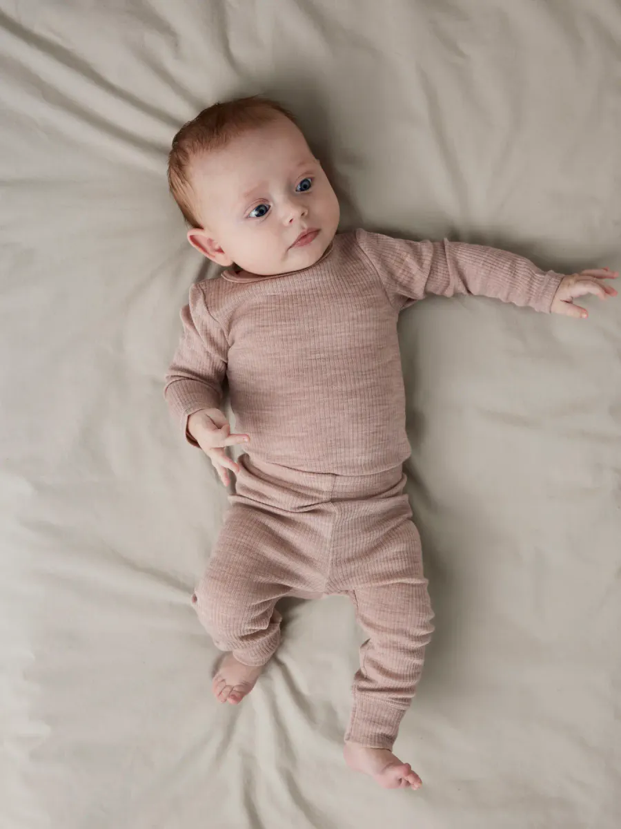 Name It Wax ribbet ull body til baby - shadow gray