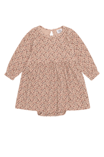 Hust & Claire Kristi Little Roses kjole til baby - rugby tan