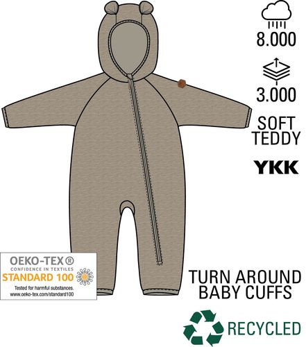 Mikk-Line Teddy dress til baby - doeskin