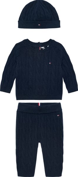 Hovedbilde Tommy Hilfiger strikket gavesett til baby - dark ...