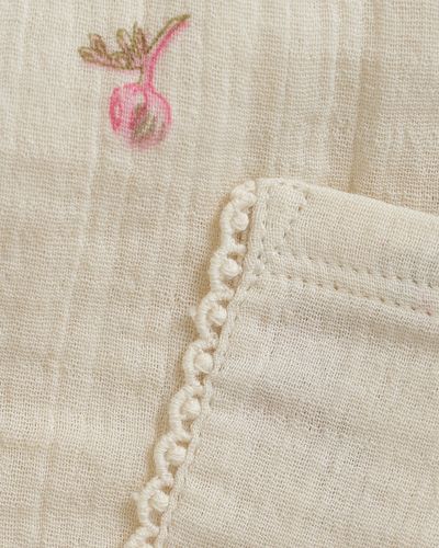 Minymo musselinbukse til baby - white swan
