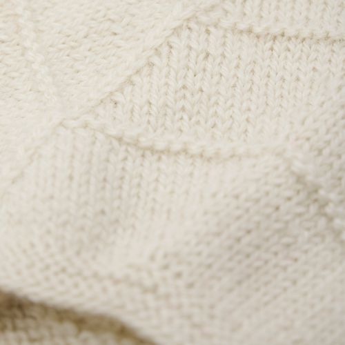 Huttelihut Strikket alpakkalue til baby - off-white