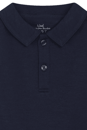 Hust & Claire Baldur ull/bambus body med krage - more navy