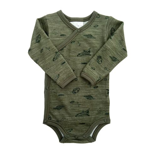 Blinke Spaceship ull/bambus omslagsbody - olive night