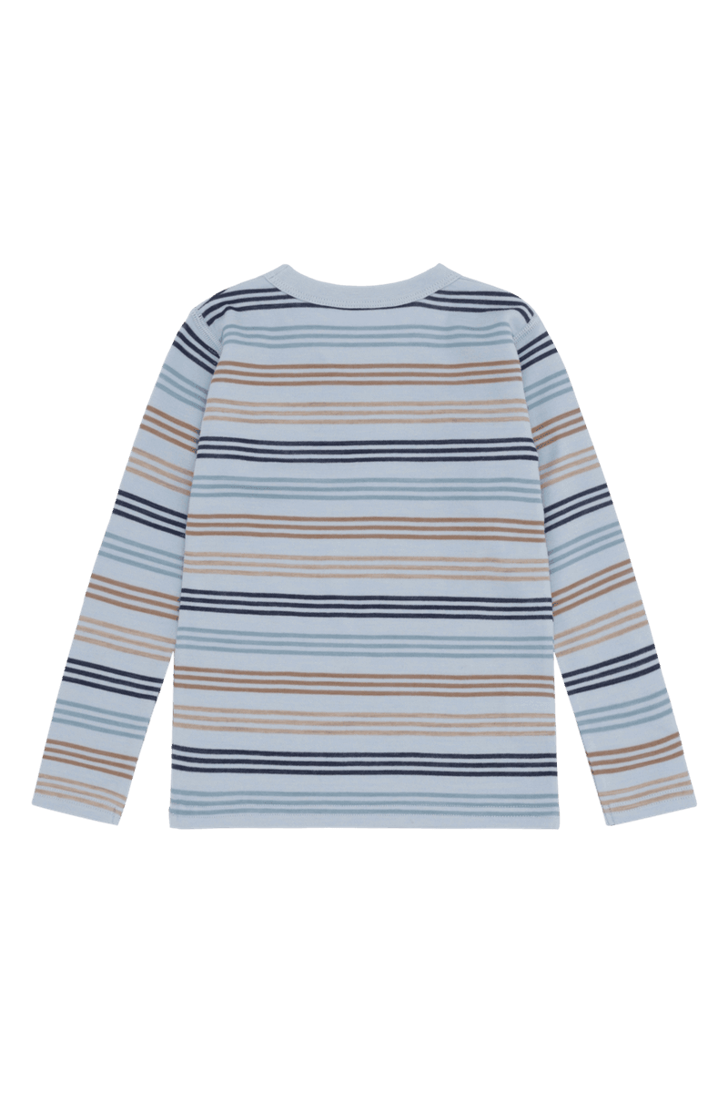 Hust & Claire Abba 3 Stripes ull/bambus trøye til barn - baby blue