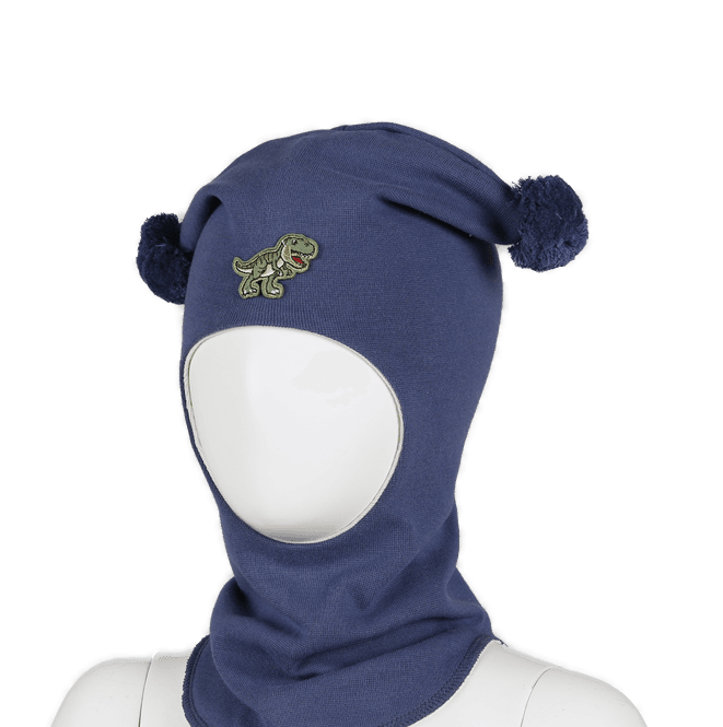 Hovedbilde Kivat balaclava Dino med dusker - jeansblå