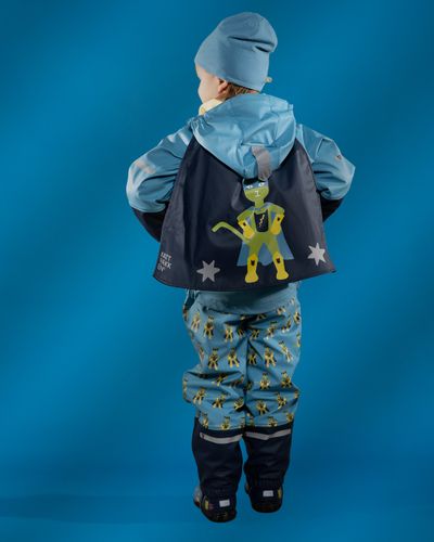 Kattakken regnsett Plask Superhelt - superblå