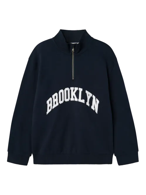 Hovedbilde Name It Styn halfzip genser - dark sapphire