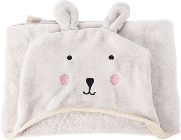 Hovedbilde Fleeceteppe med hette - kanin
