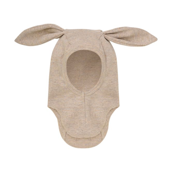 Hovedbilde Huttelihut Balaclava med ører i ull rib - camel ...