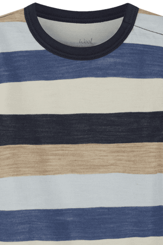Hust & Claire Baloo Wide Stripe ull/bambus body - cloud blue