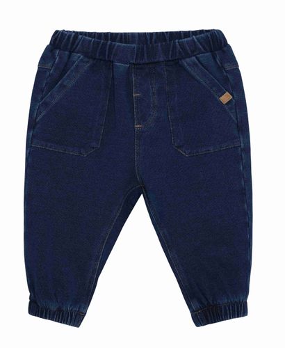 Minymo denim joggebukse til baby - medium denim