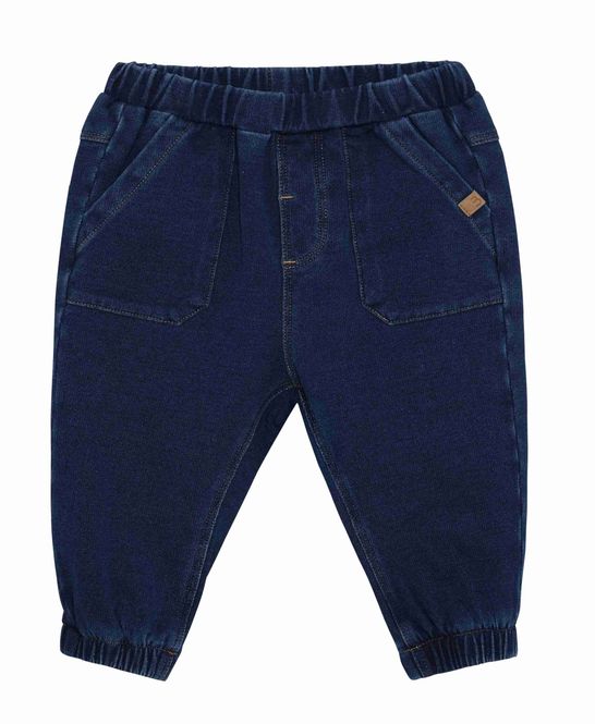Hovedbilde Minymo denim joggebukse til baby - medium denim