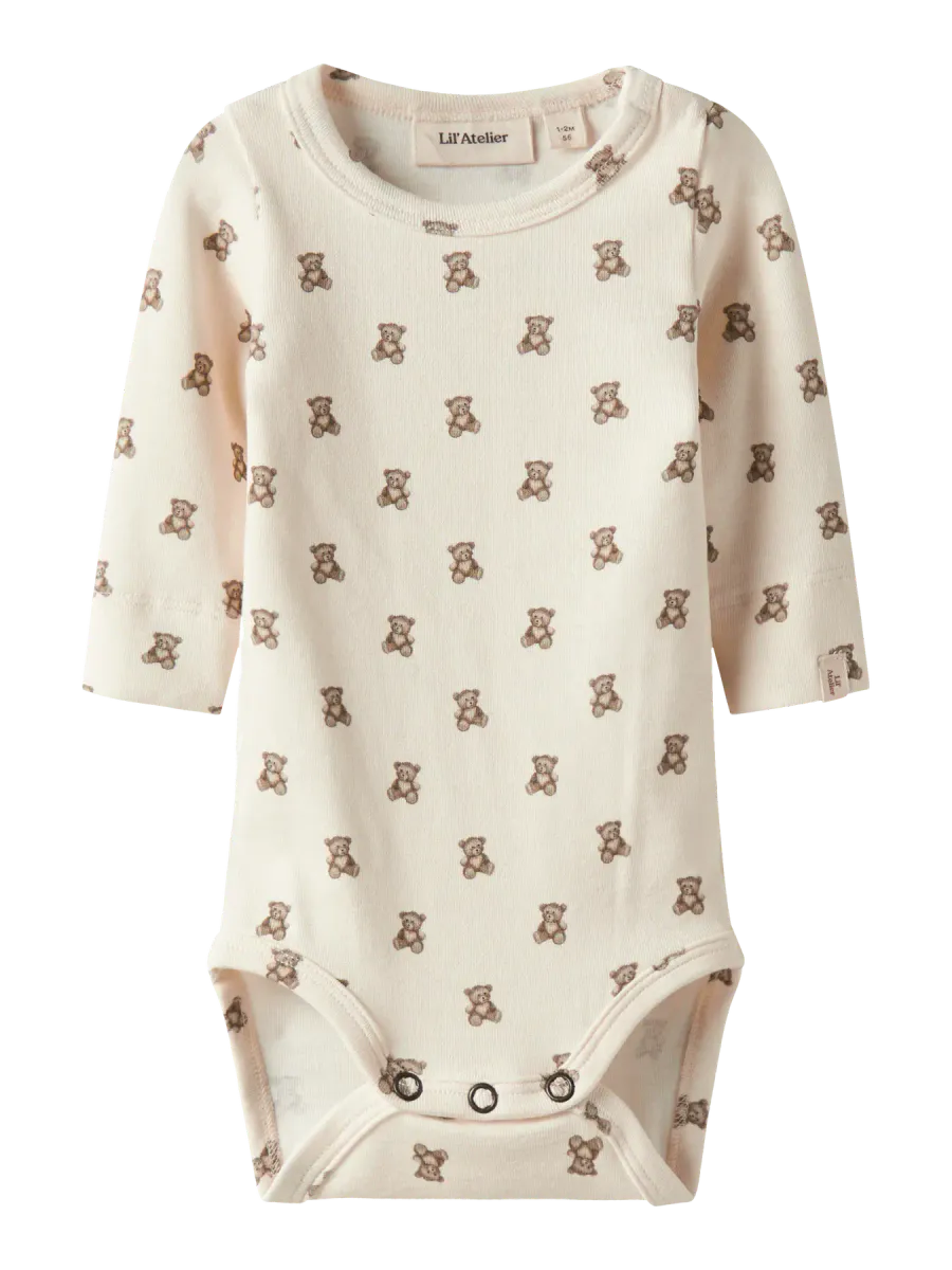 Lil'Atelier Gayo Teddybear slim body til baby - turtledove