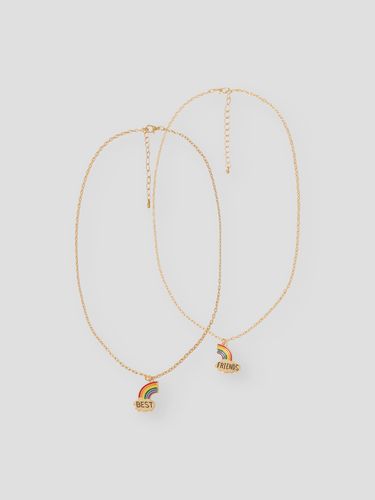 Name It 2-pk vennskapssmykke - gold/rainbow