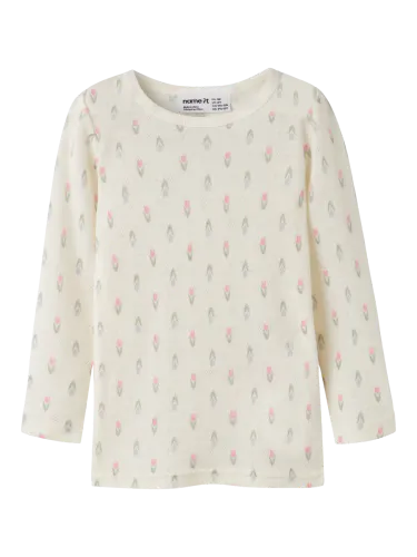 Name It Wang Tulip ull trøye til barn - coconut milk AOP