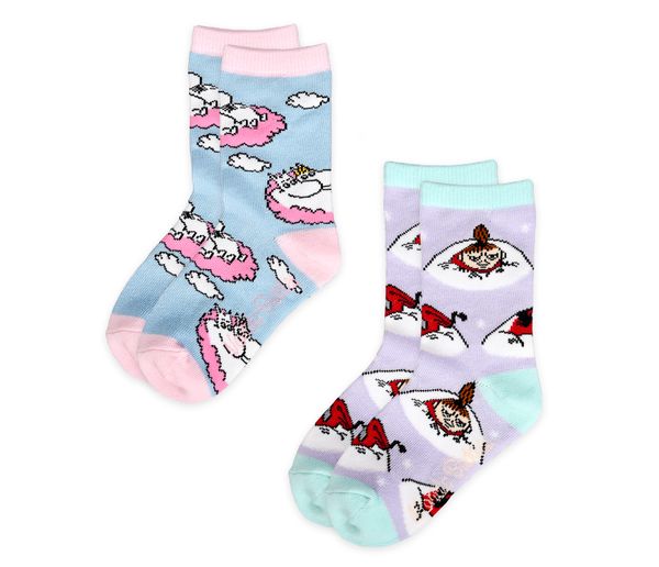 Hovedbilde Moomin Sokker til barn, 2pk, Mummitrollet & Lille ...