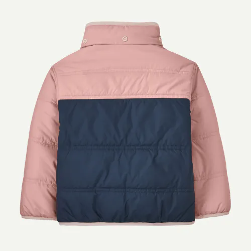Patagonia Baby Baby Reversible Tribbles Hoody, New Navy w/Mallow Pink
