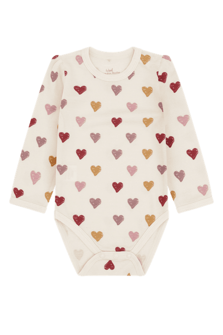 Hovedbilde Hust & Claire Baloo Hearts ull/bambus body - off ...