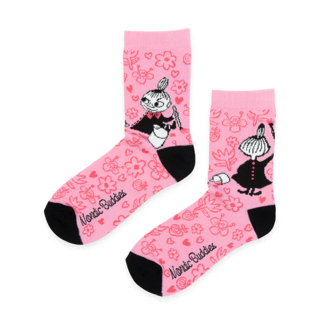 Hovedbilde Moomin Sokker til voksen, Lille My maler, rosa ...