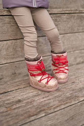 Mikk-Line Snow Boot Glitter polished- adobe rose