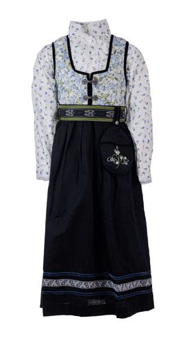 Salto Elly bluse til festdrakt - blå blomstret 