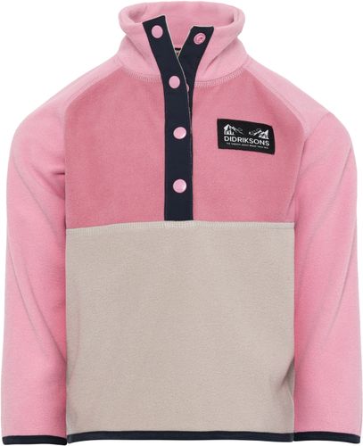 Didriksons Monte Half Button fleecegenser til barn - heather pink