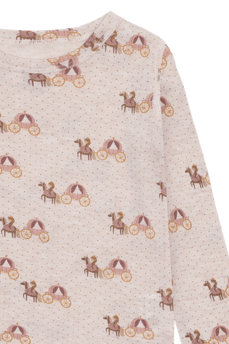 Hust & Claire Acel Caret ull/tencel trøye til barn - wheat melange